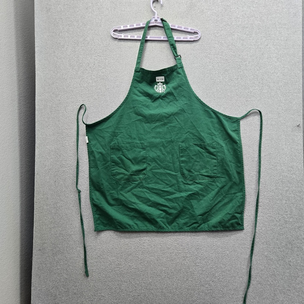 Starbucks M Green Embroidered Apron Workwear Logo
